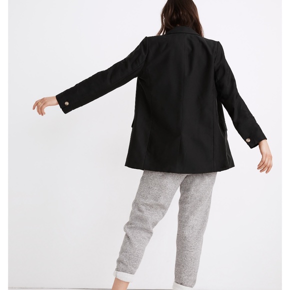 New MADEWELL Caldwell Double-Breasted Blazer: Two Button Edition in Black - Picture 4 of 6